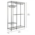 thumbnail image 2 of Portable Wardrobe Closet with 3 Hanging Rod, Metal Adjustable Clothes Rack Closet Clothing Shelves Garment Rack, 2 of 6