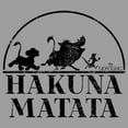 thumbnail image 2 of Boy's Lion King Black Silhouette Hakuna Matata  Pull Over Hoodie Athletic Heather X Large, 2 of 4