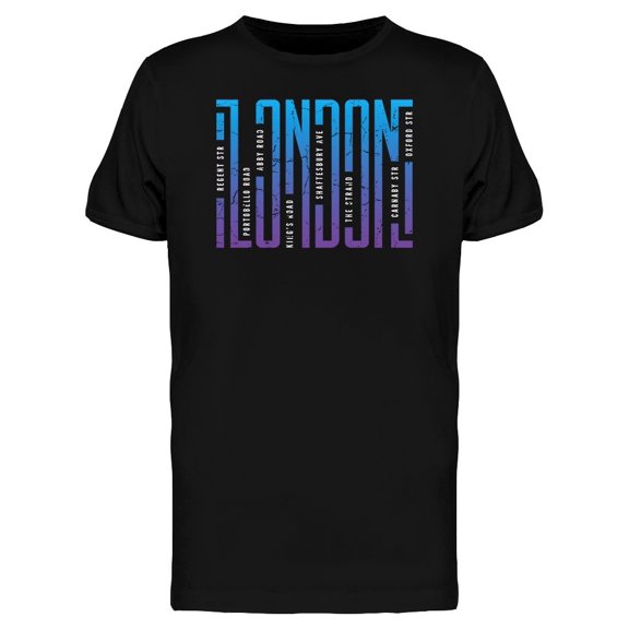 London Streets Stylish Slogan Tee Men's -Image by Shutterstock