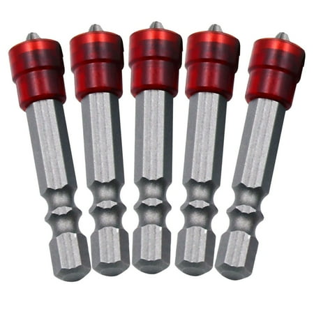 

5Pcs Magnetic Screwdriver Bit Ph2 Cross-Head 1/4Inch Hex Screwdriver Holder Ring