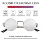 thumbnail image 3 of Gafas de Sol Redondas Steampunk AIEYEZO Plata/ Lentes de Espejo Plateados, 3 of 6