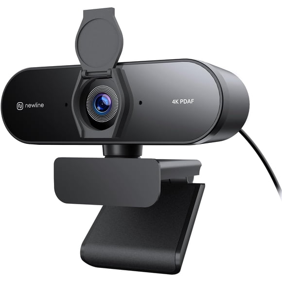 N newline 4K Webcam for PC, PDAF/CDAF Autofocus, 1080P@60FPS, 79° FOV, Auto Light Correction, 2 Noise Reduction Mics, Privacy Cover, USB-A, Streaming Camera for