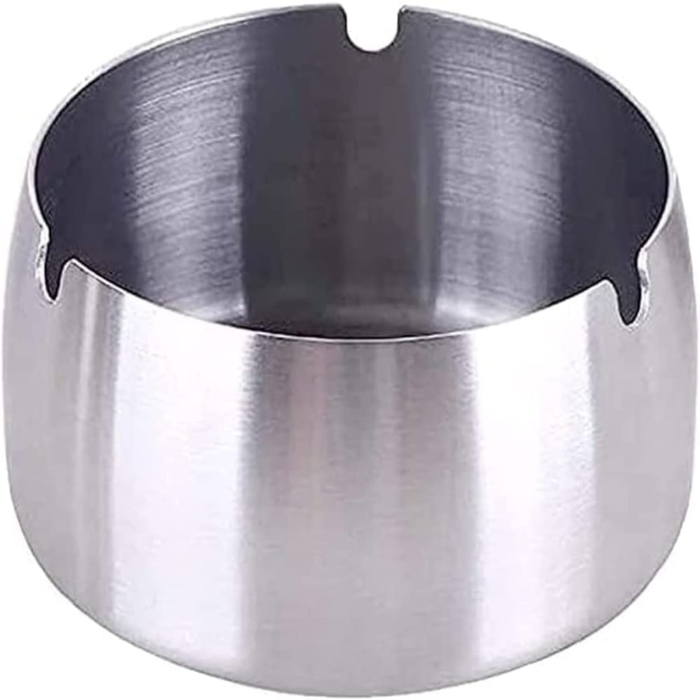 Stainless steel ashtrays, cigarette butts, cigar ashtrays, high