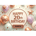thumbnail image 3 of Decorative Design Birthday Party Banner Colorful Theme Celebration Decoration Happy 20th Birthday Banner for Birthday Party Kids Party Indoor Decoration, 3 of 6