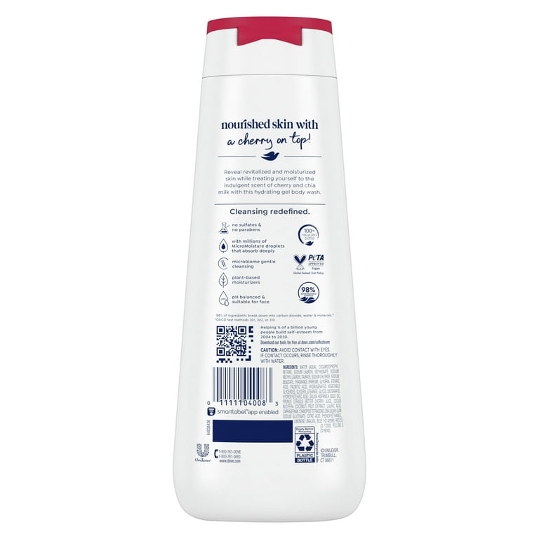 Dove Revitalize Cherry & Chia Milk Body Wash, 20 oz photo 6