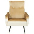 thumbnail image 4 of SAFAVIEH Elicia Velvet Retro Mid Century Accent Chair, Camel, 4 of 8