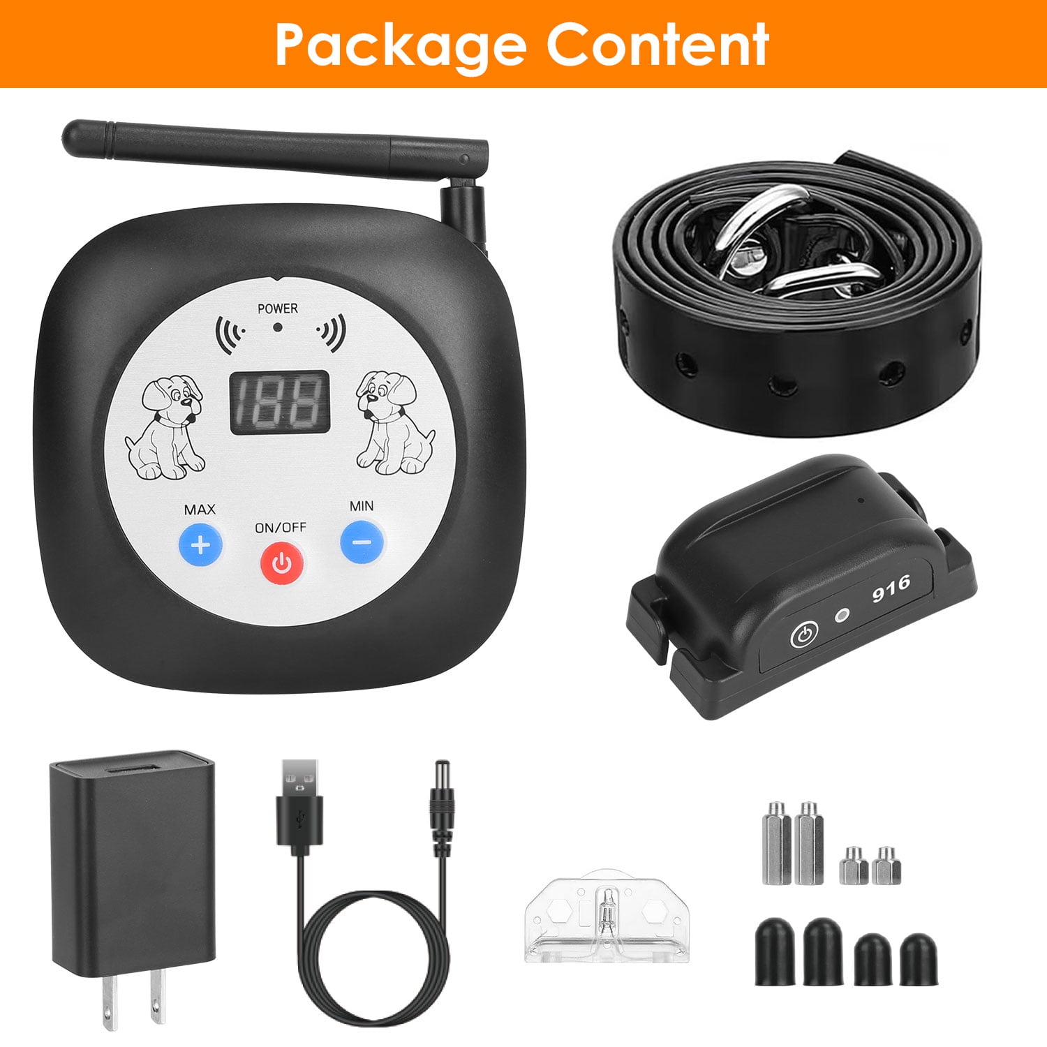Wireless Dog Fence System TeqHome Electric Fence for Dog with 1 Collar Receiver with GPS Location Monitor for All Dogs