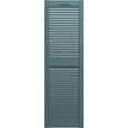 thumbnail image 5 of Ekena Millwork 12 in. W x 51 in. H Builders Edge, TailorMade Cathedral Top Center Mullion, Open Louver Shutters, Includes Matching Installation Spikes (Per Pair), 004 - Wedgewood Blue, 5 of 6