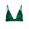 thumbnail image 2 of TRKIYQC Sujetador con purpurina brillante para mujer, sin mangas, correa de espagueti, cuello en V profundo, sujetador push-up con lentejuelas TRKIYQC  Moda，ocio, 2 of 3