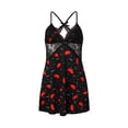thumbnail image 4 of Lixiuxyad Nuisette en Dentelle Lingerie Nuit Passionnée Léopard à Bretelles Robe Aguichant Rouge, 4 of 5