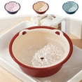 thumbnail image 7 of SLYNSHome Wash Basin Bathroom Accessories Round Heavy-Duty Plastic Wash Basin Cute Bear Washing Basin - Blue, 7 of 7