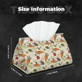thumbnail image 6 of Lsque Cute Vegetables Printed Long Tissue Box Cover Holder, Facial Paper Organizer Dispenser,Triangle with Bottom Belt, PVC Leather Decorative Organizer, 6 of 9