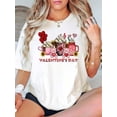thumbnail image 1 of Sweet Treats Valentine's Day T-shirt Charming Drinks With Teddy Bears And Flowers, Perfect For Lovebirds, Shirt For Women, 1 of 6