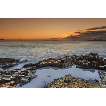 Canvas Print Ocean Atlantic Ireland Coastline Landscape Sunset Stretched Canvas 10 x 14