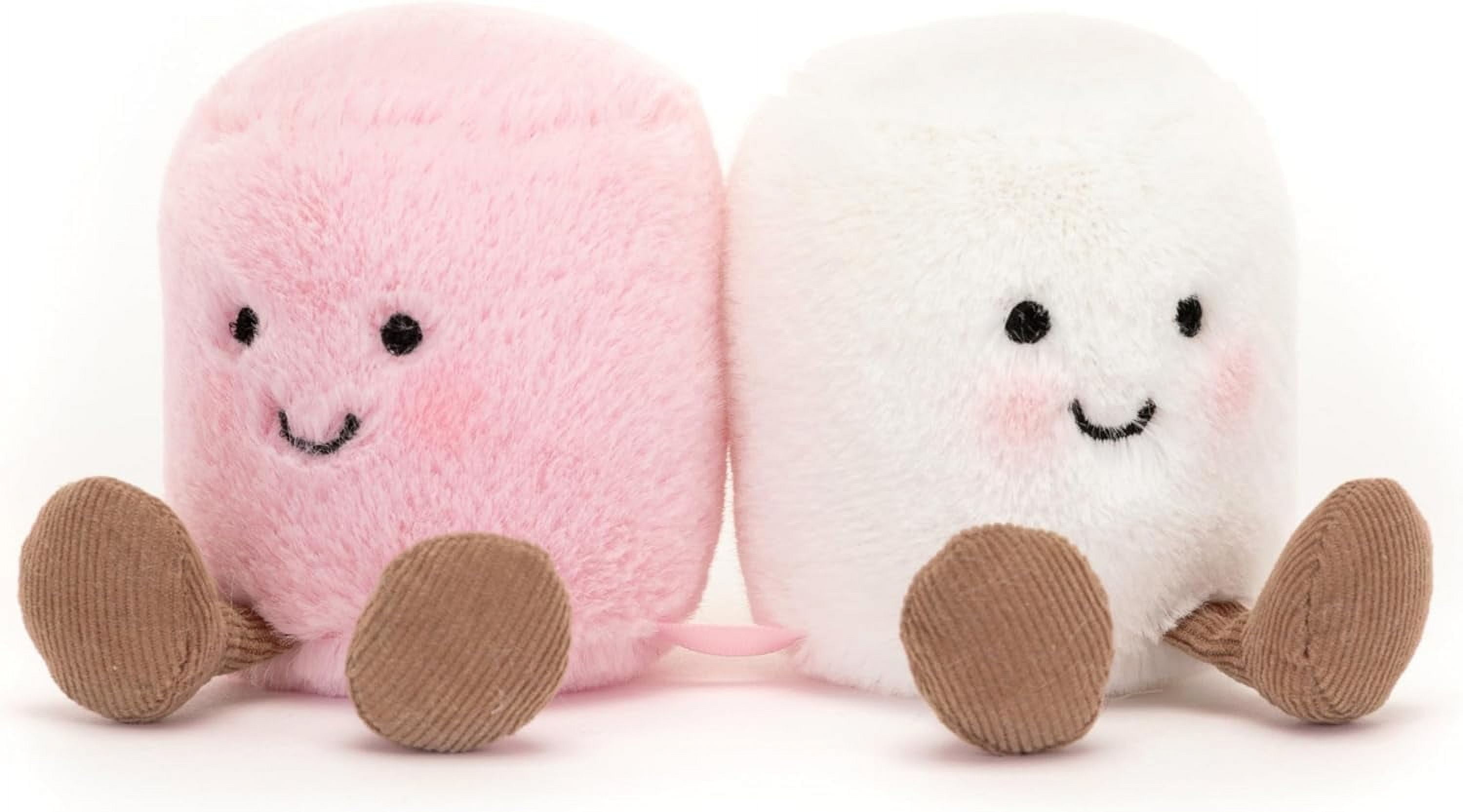 Jellycat Amuseables Pink and White Marshmallows Stuffed Toy, 3.5 inches