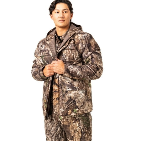 Realtree Men s APX Camo Hunting Jacket - Water Resistant Insulated Cold Weather Parka - Ultra-Quiet & Rugged
