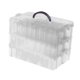thumbnail image 4 of Caja contenedora de almacenamiento de arte con diamantes, organizador de cuentas portátil apilable con 150 ranuras para ahorro de espacio, suministros, 4 of 9