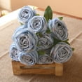 thumbnail image 2 of 10 Heads Vintage Artificial Rose Decoration Silk Flowers with Stems Bouquets for DIY Fall Flower Wall Wreath Wedding Party Home Hotel Office Baby Shower Indoor Décor, 2 of 2