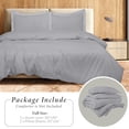 thumbnail image 3 of Royale Linens Silver Duvet Cover Full Size - Soft Full Duvet Cover Set - 3 Piece Double Brushed Full Duvet Covers with Zipper Closure, 1 Full Duvet Cover 80x90 inches and 2 Pillow Shams (Full, Silver), 3 of 8