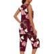 thumbnail image 3 of Conjunto de Ropa de Salón para Mujer Cuello Redondo Blusa sin Mangas Sólida Y Pantalones Cortos de Cintura Elástica Pantalones, Pantalones Cortos de Verano para Mujeres, 3 of 7