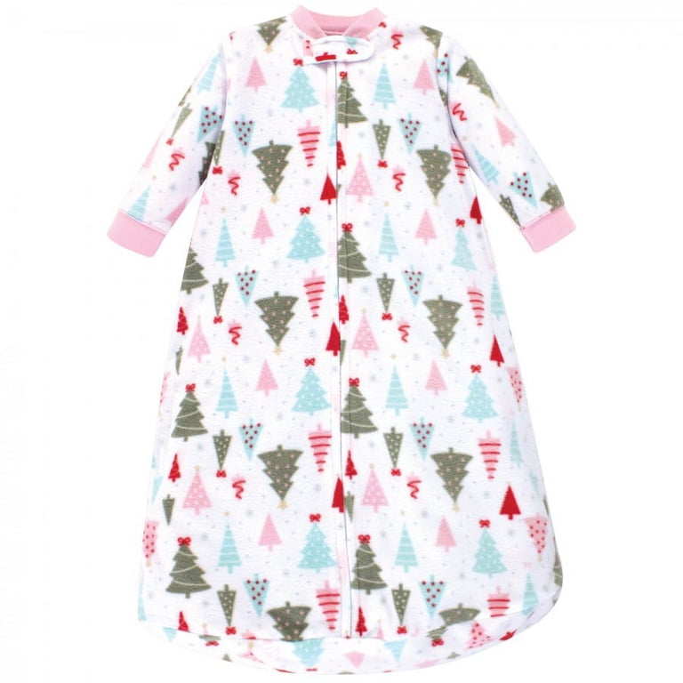 Hudson Baby Infant Girl Long-Sleeve Fleece Sleeping Bag, Sparkle Trees photo 3
