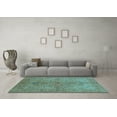 thumbnail image 3 of Ahgly Company Indoor Round Oriental Light Blue Traditional Area Rugs, 6' Round, 3 of 4