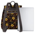 thumbnail image 3 of Easygdp Sunflowers Leaves Mochila de Cuero para Mujeres, Bolso de Hombro, Bolsos de Mano de Moda para Trabajo y Viajes, 3 of 4