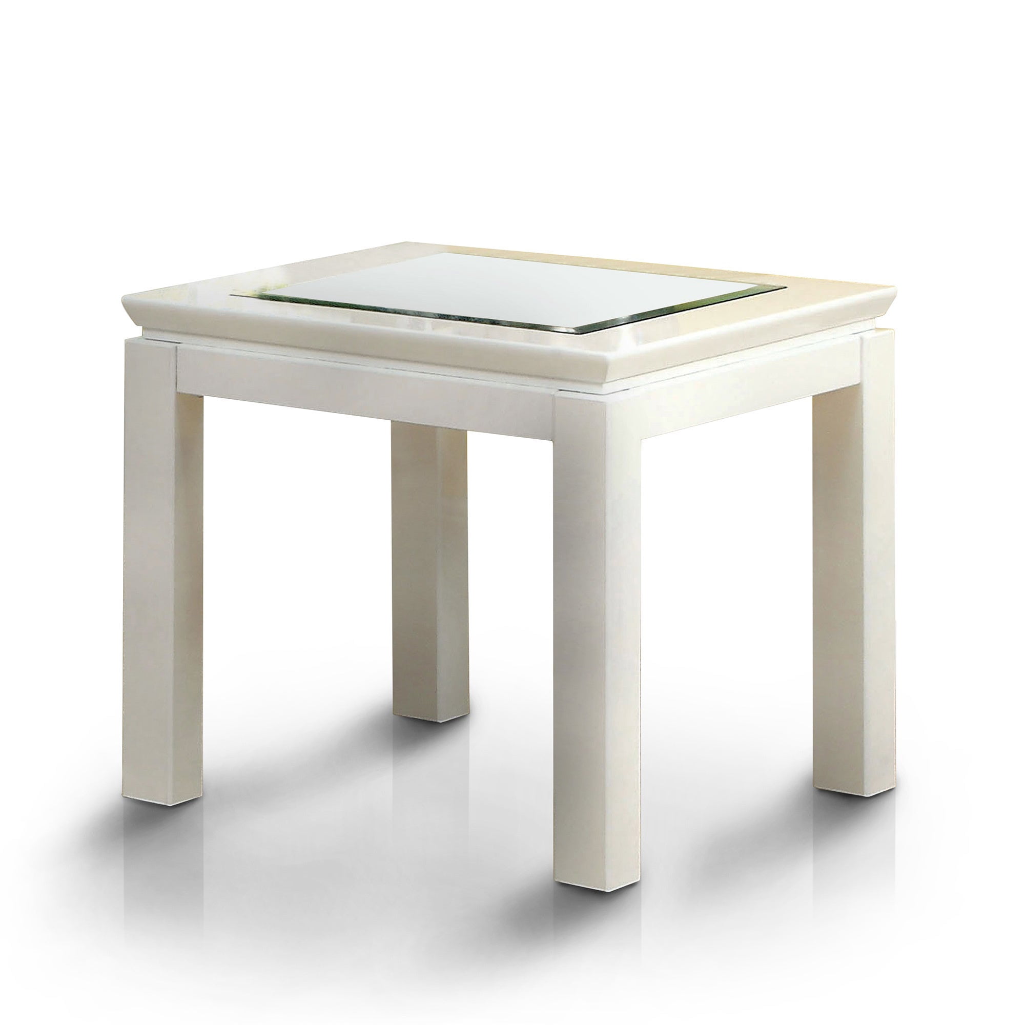 Furniture of America Lalia Contemporary End Table, White