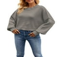 thumbnail image 2 of MesaSe Femmes Tricot Pull à Manches Longues Col Rond Solide Pull-Over Chaud, 2 of 3
