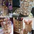 thumbnail image 4 of Porta brochas de maquillaje de cristal hecho a mano, organizador de almacenamiento de cosméticos para tocador, baño, dormitorio y escritorio de oficina, 4 of 5