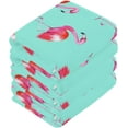 thumbnail image 4 of SKYSONIC Flamingo Cotton Washcloths Set of 2, Highly Absorbent Soft Fingertip Towel for Bathroom, Gym, Hotel and Spa, 12 x 12 Inch, 4 of 7