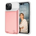 thumbnail image 2 of FeiKong Estuche de batería para iPhone 15, estuche de carga para teléfono con batería recargable de 7000 mAh, color rosa, 2 of 4