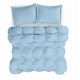 thumbnail image 4 of Truly Soft Cloud Puffer Boxed Pleat 100% Microfiber Polyester Sky Blue 3-Piece King Comforter Set, Solid Casual themed, Adult Bedding, OEKO-TEX Certified, 4 of 9