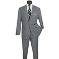 thumbnail image 3 of LUCCI Men's Gray 2-Button Classic-Fit Poplin Polyester Suit - NEW - 48R, 3 of 3