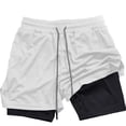 thumbnail image 5 of Rvwovn Men's 2-in-1 Lined Athletic Shorts with Compression Liner Lightweight Workout Running Shorts, 5 of 8