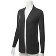 thumbnail image 2 of Cielo Women & Plus Open Front Drape Classic Knit Cardigan With Pockets, 2 of 5