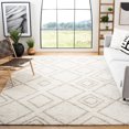 thumbnail image 2 of SAFAVIEH Arizona Basil Geometric Shag Area Rug, Ivory/Beige, 9' x 12', 2 of 10