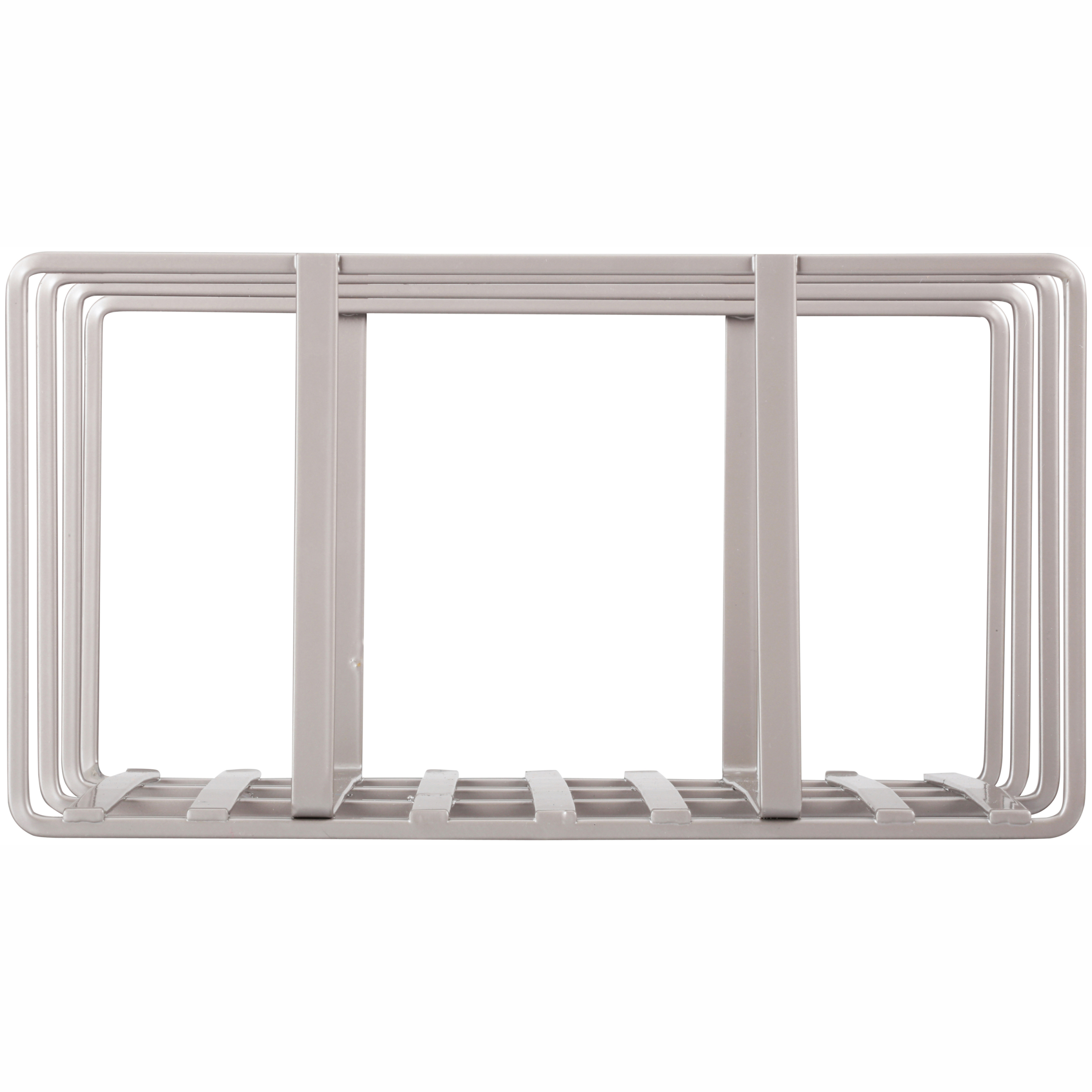 Seville Classics Vertical Pan Lid Rack Kitchen Counter and Cabinet Organizer, 10" W x 8.5" D x 5" H, Platinum - image 4 of 6