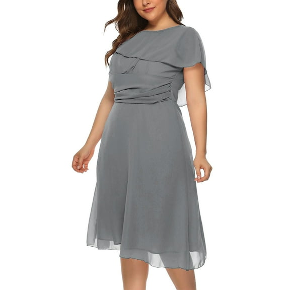 Women's Elegant Dress Formal Wedding Prom Gown High Waist Bridesmaid Party Evening Attire