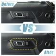 thumbnail image 4 of 2pcs Carbon Fiber Car Side Door Handles Bowl Interior Decoration Cover Trim for Ford for Mustang 2015-2020 Black, 4 of 7