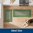 thumbnail image 6 of FLOORHUG Non-slip Kitchen Rug Set, Absorbent Floor Mat Set of 2, Machine Washable Kitchen Mat Set for Kitchen, Bathroom, Laundry Room, Bedroom, 20”x32”+20”x48”, Green, 6 of 7