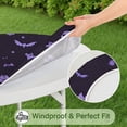 thumbnail image 5 of Halloween Purple Spooky Icons Round Fitted Tablecloth with Elastic Edge,Dining Table Cover Waterproof,Outdoor Round Tablecloth for Camping,Dining,Indoor and Outdoor, 5 of 7