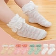 thumbnail image 5 of Laklulu Calcetines para bebés y niños, calcetines con borde peplum para niños pequeños, calcetines de punto para niños, bonitos calcetines de malla de verano de algodón, 5 of 5
