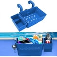 thumbnail image 2 of Poolside Storage Basket with Pool Cup Holder, Above Ground Pool Accessories, Large Capacity Waterproof Hanging Poolside Storage Basket Pool Storage Organizer for Pools (Blue-1PCS), 2 of 8
