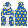 thumbnail image 6 of HDE Dog Bathrobe Drying Towel with Hood for Large Dogs Blue Rubber Ducks XL, 6 of 7