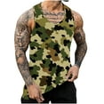 thumbnail image 3 of VBTAPA Men Workout Tank Top Gym Bodybuilding Sleeveless Muscle T Shirts Camouflage Undershirt Vest Todays Daily Sales Camouflage#4 XL, 3 of 6
