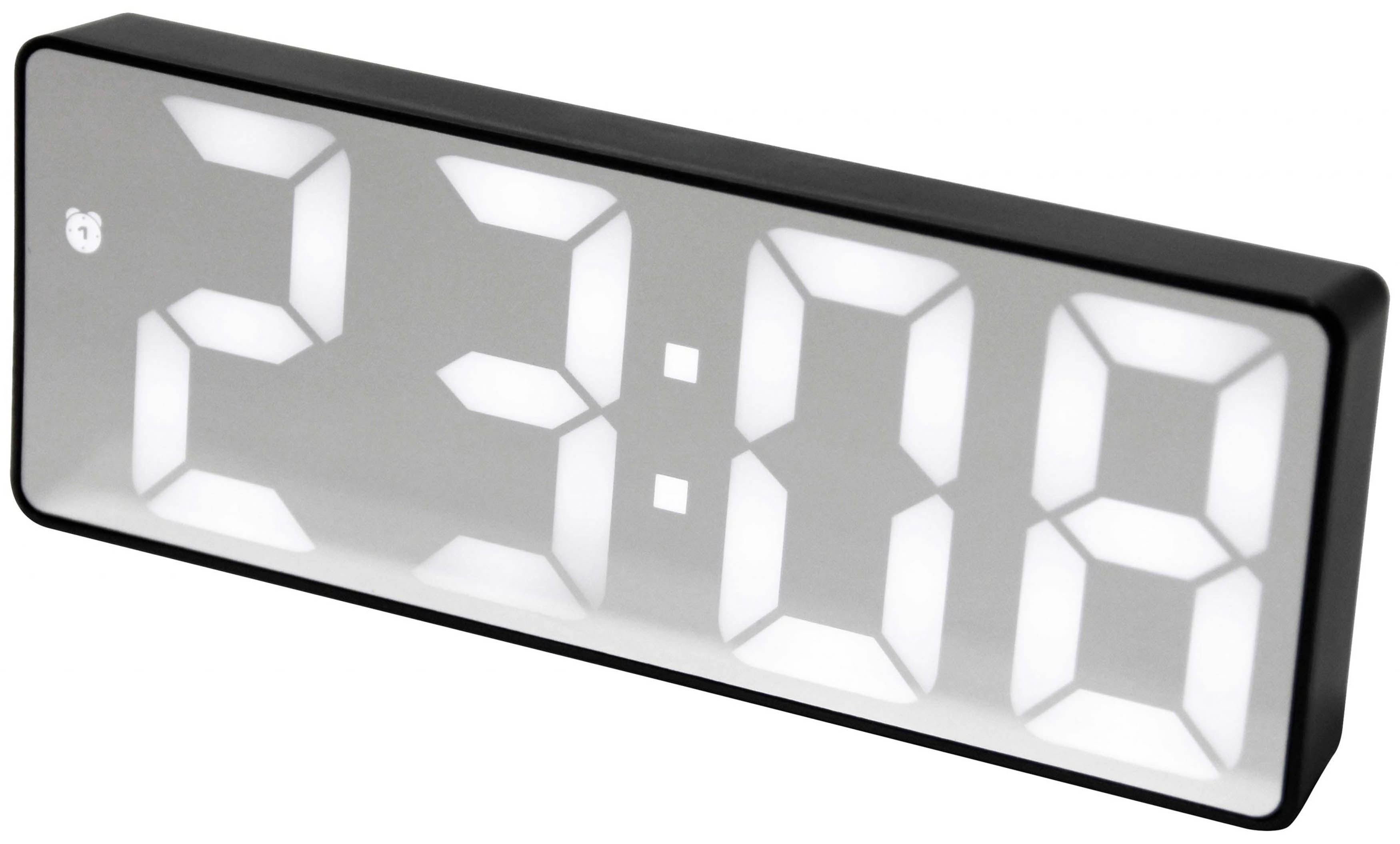 Infinity Instruments Black Digital Tabletop Clock Black Transitional Digital Display Wall Clock