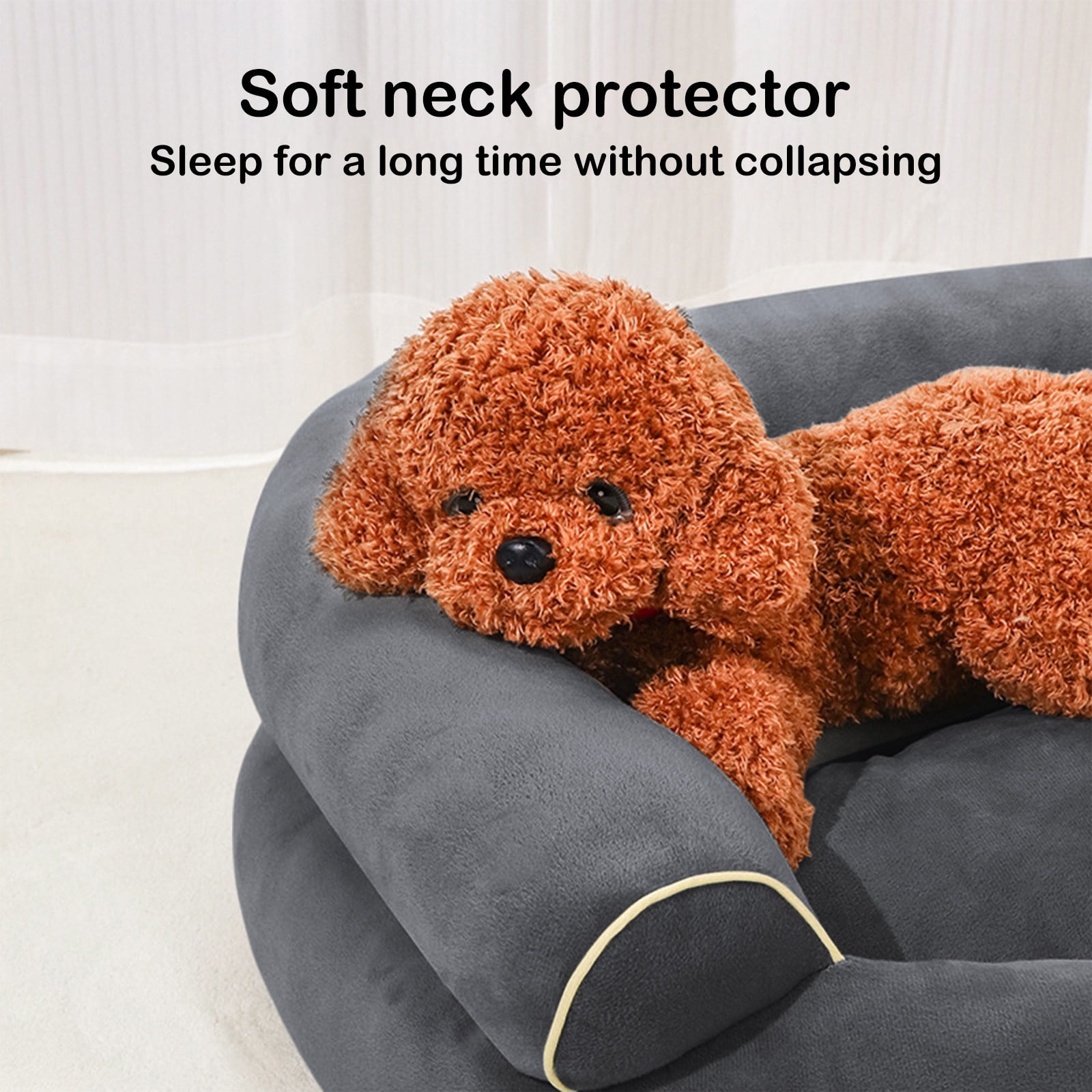 Orthopedic Sofa Dog Bed, Washable Rectangular Pet Bed for Small Dogs, Cats, and Kittens, Non-Slip Bottom, Soft Cozy Sleeping and Resting Sofa
