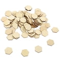 thumbnail image 4 of PTOOTP 100Pcs Hexagon Wood Slices Khaki Smooth Blank Craft Pieces for Art Projects and Decorations, 4 of 8