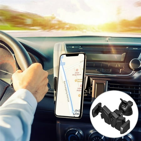 Quick Clip Mounting - Universial Air Vent Car Cell Phone Bat Mount Holder Stand Bracket Rotatable with Quick Release Switch Large Press Clip For Mobile Phone Smartphone Gps